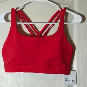 Lululemon Energy Bra *Medium Support, B–D Cups. NWT. Sz 10  Red Glow.